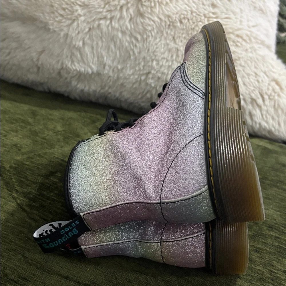 Dr. Martens 1460 PASCAL‎ RAINBOW GLITTER Girls Boots Size 3